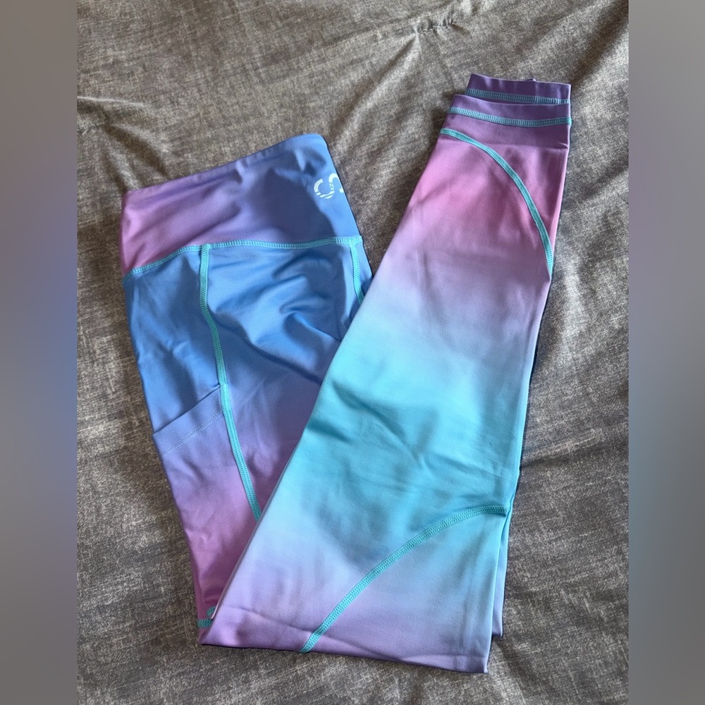 Women's Gradient Blue and Purple Leggings